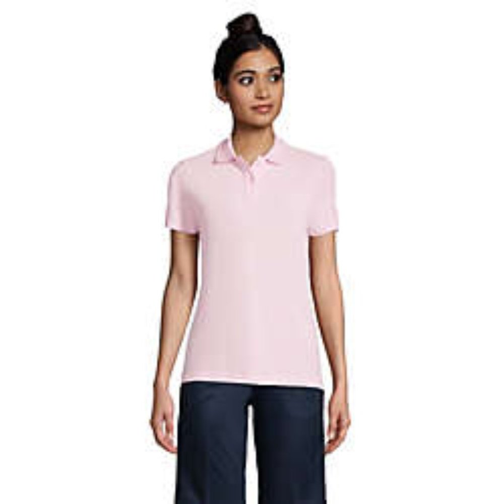 Lands' End Women's Short Sleeve Feminine Fit Mesh Polo Shirt,  NWT